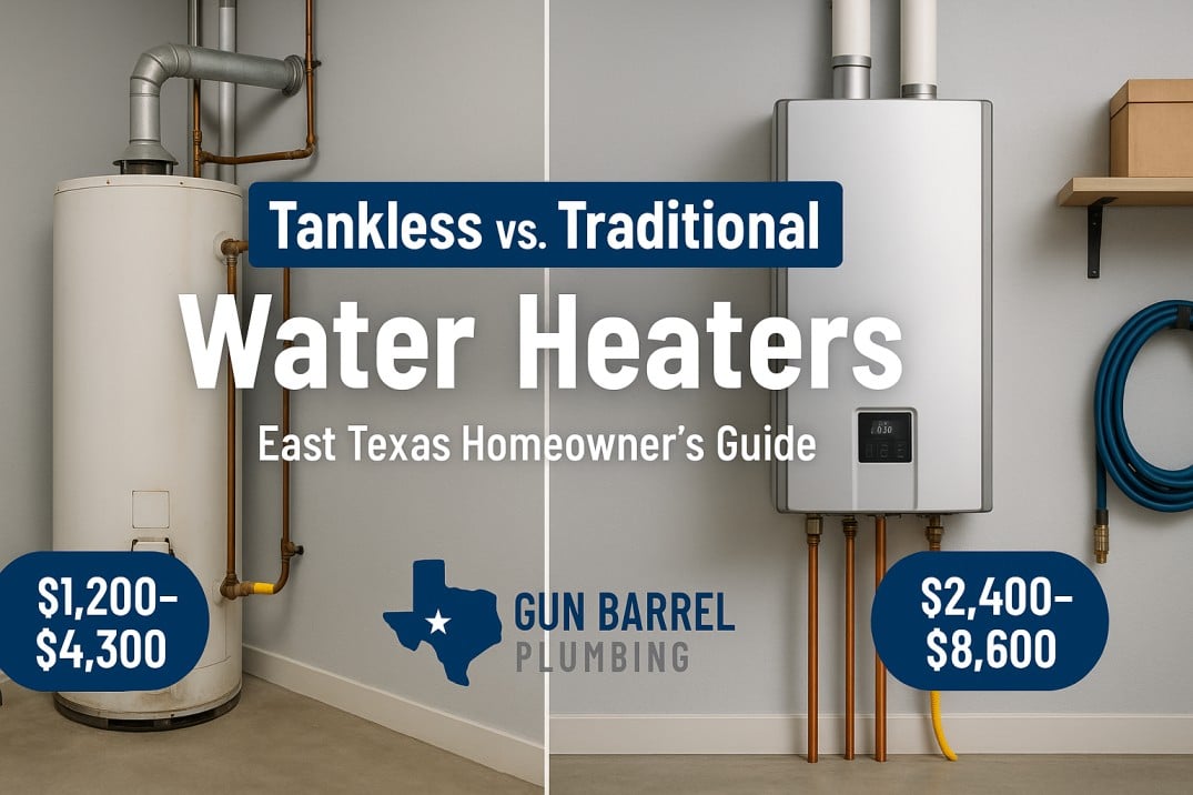 Tankless vs Tank Water Heaters: East Texas Guide | Gun Barrel